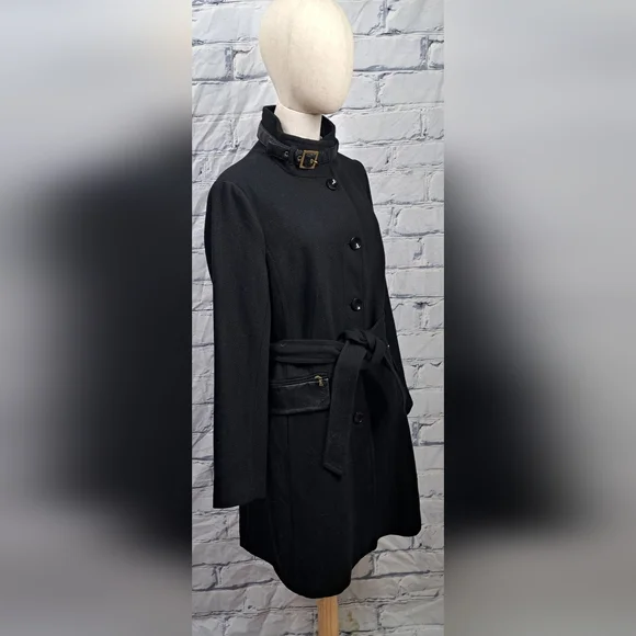 Thyme Maternity Black Trench Coat - Picture 8 of 16